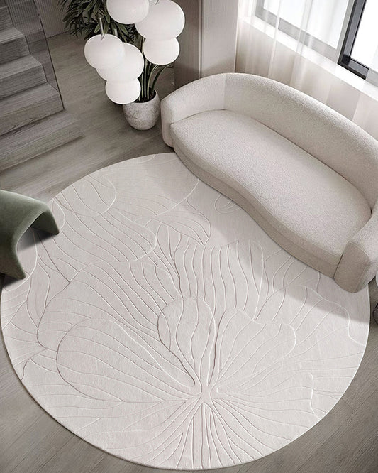 Butterflies & Flowers Cream Rug - New Zealand Wool pre-order