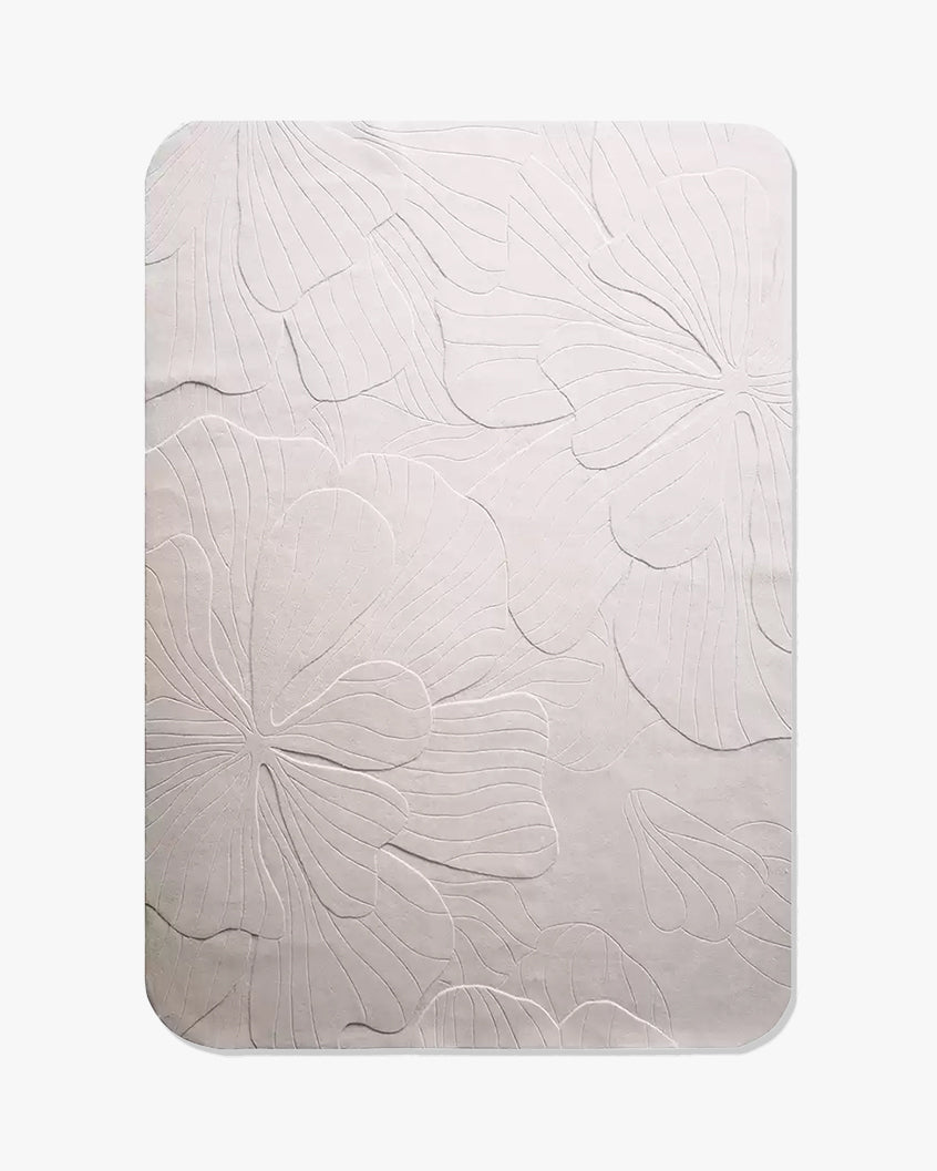 Butterflies & Flowers Cream Rug - New Zealand Wool pre-order
