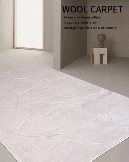Butterflies & Flowers Cream Rug - New Zealand Wool pre-order