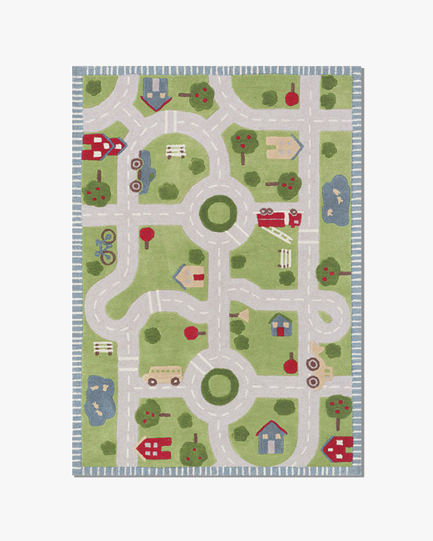 Kids' Roadway Play Rug - Wool pre-order