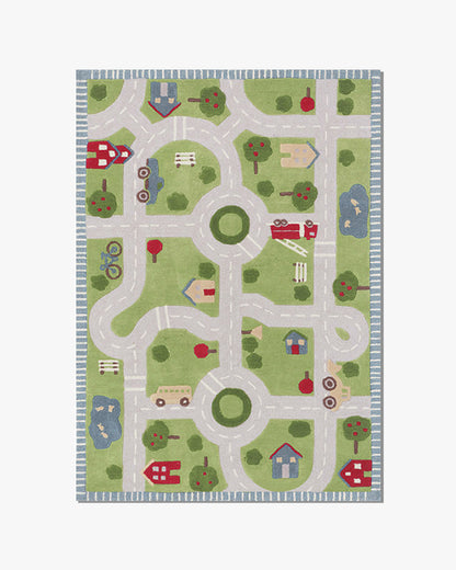 Kids' Roadway Play Rug - Wool pre-order