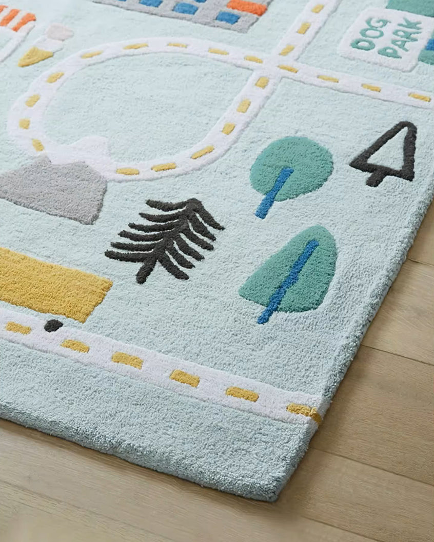 Kids' Roadway Play Rug - Wool pre-order