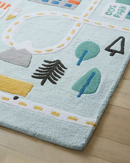 Kids' Roadway Play Rug - Wool pre-order