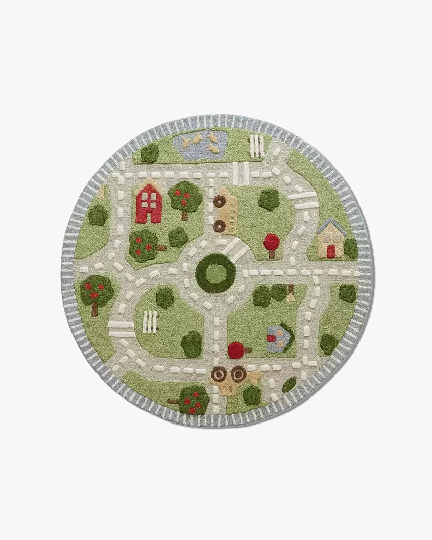 Kids' Roadway Play Rug - Wool pre-order