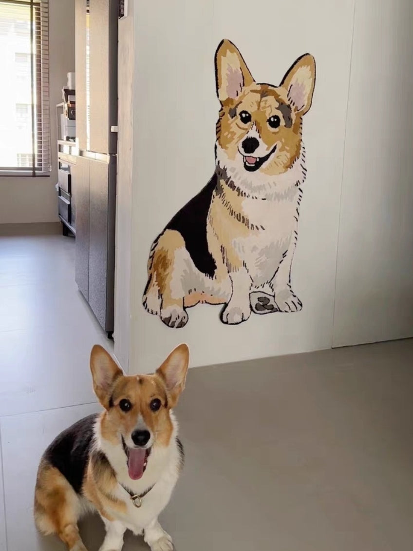 🔥 Custom Pet Portrait Rug - Hand-Tufted from Your Photo! (Acrylic/Wool/Nylon)