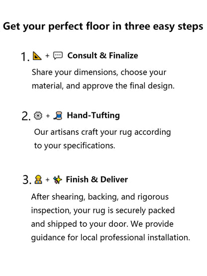 Hand-Tufted Custom Rug (Room-Size) Minimum order: 300 sq.ft.